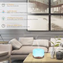 Load image into Gallery viewer, URPOWER 500ml Essential Oil Diffuser with Cool Mist Humidifier Function - 7 Color Changing LED Lights, 4 Timer Modes &amp; Auto Shut-Off Ultrasonic Aromatherapy Scent Diffuser for Home, Office
