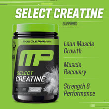Load image into Gallery viewer, MusclePharm Creatine Monohydrate Powder, Pre Workout Muscle Builder &amp; Post Workout Muscle Recovery Supplement, Ultra-Pure 100% Monohydrate Creatine Powder, 60 Servings, Unflavored