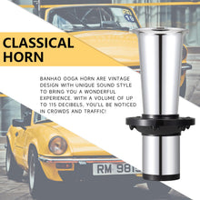 Load image into Gallery viewer, Ooga Horn 12V Kit, Antique Classic Car Hot Rod Aooga Ahooga Horn with Wire and Button, Banhao OOGA Air klaxon Vintage Old Style School for Truck Golf Cart Car