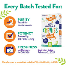 Load image into Gallery viewer, Omega 3 Gummies - Ultra-High DHA Chewable Gel Gummy - Omega 3 for Kids Supports Brain &amp; Eye Health - Sugar-Free Natural Fruit Flavor - Kids Omega 3 Fish Oil Gummies (30 Count)