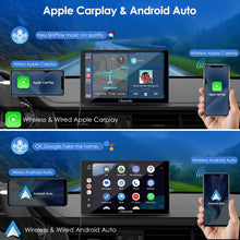 Load image into Gallery viewer, 2025 CARPURIDE 9 Inch Car Play Screen for Car, Compatible with Wireless/Wired Apple CarPlay, Android Auto and Mirror Link - Bluetooth Audio, Navigation,Siri, FM, AUX