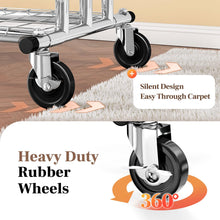 Load image into Gallery viewer, HOKEEPER Clothes Rack, Clothing Racks for Hanging Clothes Heavy Duty Garment Rack Rolling Coat Rack with Lockable Wheels Portable Closet, for Bedroom, Living Room, Laundry, Balcony