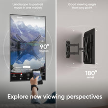 Load image into Gallery viewer, ONKRON Full Motion TV Wall Mount for 32-65 Inch Screen up to 90.4 lbs, Rotating TV Mount with Swivel and Tilt, Extendable Arm, VESA 100x100-400x400, Articulating Television Mount Bracket Black