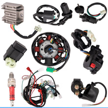 Load image into Gallery viewer, Fremnily Complete Wiring Harness Kit Replaces ATV 4-Stroke ATV Quad 150CC 200CC 250CC 300CC Quad Bike Buggy Go Kart Quad Wire Harness Complete Electrics Stator Coil CDI Solenoid Relay Spark Plug