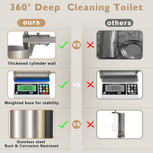 Load image into Gallery viewer, Stainless Steel Toilet Brush and Holder,Toilet Bowl Brush with Long Handle for Bathroom,Toilet Brushes-Space Saving,Covered Brush, Durable, Deep Cleaning,Splash Resistant (Satin Nickel)
