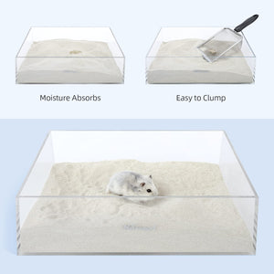Niteangel Training Litter Potty Sand - Hamster Sand Bath for Syrian Dwarf Hamsters Gerbils Mice Lemming Degus or Other Small-Sized Pets ((1.4 L X 2 - Blue Label)