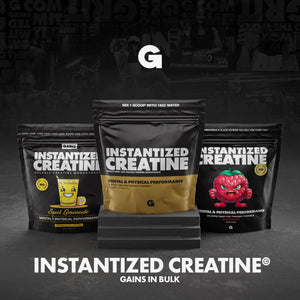 Gains in Bulk Instantized Creatine Monohydrate for Women and Men, Soluble Pre Workout Powder, Supports Muscle Building, Strength and Performance, Bodybuilding Supplements, Unflavored, 30 Servings