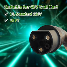 Load image into Gallery viewer, EVHIKING EV Golf Cart Charger Power Cord Factory Replacement 120V Replaces OEM # 2.04.0620.