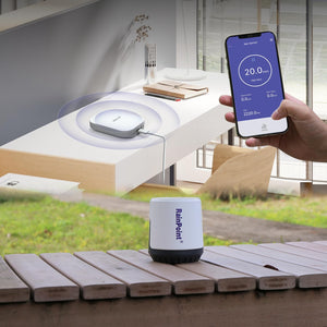 RAINPOINT Wireless Digital Rain Gauge Outdoor with App - Smart Rain Gauge with Accurate Weather Sensor - Complete Home Weather Stations Kit with Water Gauges and 2.4 GHz Wi-Fi Smart Gateway Hub