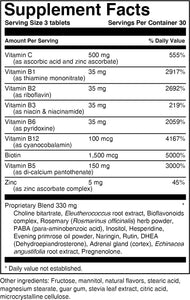 Stress and Adrenal Support - 90 Chewable Tablets - Citrusy Orange Flavor - Easily Digestible - by New Health Products