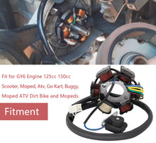 Load image into Gallery viewer, Ignition Stator Magneto 5 wire AC 6 Pole Coil for GY6 125cc 150cc Scooter ATV Go Kart TAOTAO Dune Buggy, 6 Coil 5 Wire Stator Magneto With Magneto Flywheel Puller