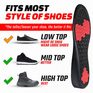 Height Increase Insoles for Men (+1 inch) Shoe Lifts, Instant Height Boosters Insoles, Trim to Fit, Comfortable Shoe Leveler, Confidence Boosters, Shoe Inserts for Height (Mens 10-11.5)