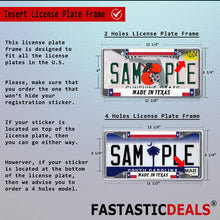 Load image into Gallery viewer, Fastasticdeals Metal Insert License Plate Frame Alpha Phi Alpha Weatherproof Car Accessories Black 2 Holes Solid Insert
