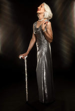 Load image into Gallery viewer, OrthoGlam “Silver Screen” Lightweight Crystal Rhinestone Bedazzled Fashion Cane - Fashionable Wooden Bling Walking Stick for Balance Assistance