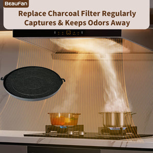 Beaufan Set of 2 CF1 Charcoal Filters Compatible with Zline 42 Inch Hood KL3 & 30 Inch KB Models KB-36, KB-30, KE-36, KE-48, KL3-30, BSKBN(30), KE2i-36, KL2-30