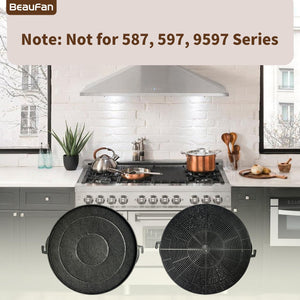 Beaufan Set of 2 CF1 Charcoal Filters Compatible with Zline 42 Inch Hood KL3 & 30 Inch KB Models KB-36, KB-30, KE-36, KE-48, KL3-30, BSKBN(30), KE2i-36, KL2-30
