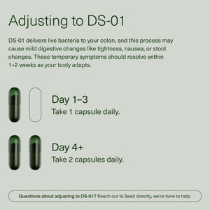 Seed DS-01 Daily Synbiotic - Prebiotic and Probiotic for Women & Men - Digestive Health, Gut Health, Immune Support, Bloating & Constipation Relief - Vegan & Shelf-Stable - 60 Capsules (30-Day Supply)