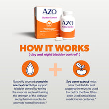 Load image into Gallery viewer, AZO Bladder Control with Go-Less Daily Supplement | Helps Reduce Occasional Urgency, leakage due to laughing, sneezing and exercise††† | 72 Capsules