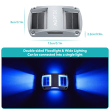 Load image into Gallery viewer, AGPTEK Solar Driveway Lights 12 Pack, Outdoor Deck Dock Marine LED Solar Powered Waterproof Driveway Marker Lights for Warning Step, Sidewalk, Pathway, Garden, Yard (Blue Light)