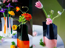 Load image into Gallery viewer, BLOFLO Collapsible Flower Vase, Foldable Vase, Expandable Vase, Plastic Flower Vases, Removable Flower Vases for Centerpieces, Contemporary Décor for Home Office Wedding (Set of 6)
