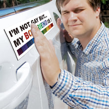 Load image into Gallery viewer, Frienda 10 Pcs Bumper Decals Funny LGBT Stickers Rainbow Bumper Prank Car Stickers Colorful Car Accessories for Truck Vehicle Luggage Window Refrigerator(Magnetic,Stylish Style)