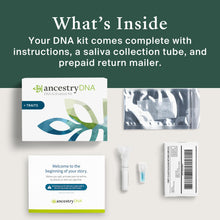 Load image into Gallery viewer, AncestryDNA + Traits Genetic Test Kit: Personalized Genetic Traits, DNA Ethnicity Test, Origins &amp; Ethnicities, Complete DNA Test, Ancestry Reports