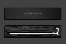 Load image into Gallery viewer, OrthoGlam “Silver Screen” Lightweight Crystal Rhinestone Bedazzled Fashion Cane - Fashionable Wooden Bling Walking Stick for Balance Assistance