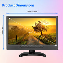 Load image into Gallery viewer, OAKCHA 13.3 Inch Small 720p TV,Portable TV with Antenna ATSC Tuner,HDMI/AV Input,USB Port,Rechargeable Battery Operated,Suitable for Kitchen RV Car Camping