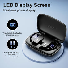 Load image into Gallery viewer, occiam Wireless Earbuds Bluetooth Headphones 48H Play Back Earphones in Ear Waterproof with Microphone LED Display for Sports Running Workout Black