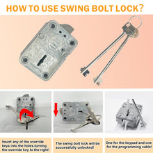 Load image into Gallery viewer, Digital Electronic Keypad Lock for Left Swing Bolt Safes, Gun Safe Lock Replacement, Time Delay Safe Lock Including 2 Emergency Keys for Locksmiths.