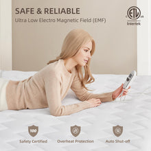 Load image into Gallery viewer, Bwarm Premium Multi-Zone Electric Heated Mattress Pad King Size, 78&quot; x 80&quot;, Dual Controllers, 9 Heat Settings, 1-12 Hours Auto Off, Individual Body and Feet Settings, Machine Washable