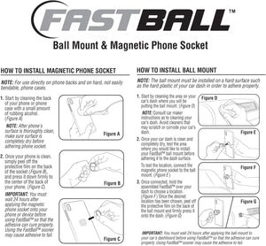BulbHead Fastball Magnetic Car Cell Phone Mount, black, 13343ASS-12