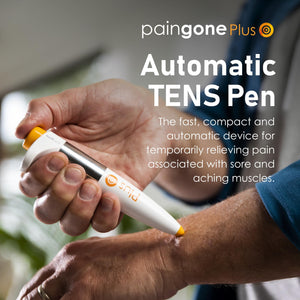 Paingone Plus, The Automatic TENS Pen - Fast, Effective Pain Relief for Sore & Aching Muscles- Use on Hands, Feet, Knees & More - Compact & Portable with No Wires, Pads or Gels
