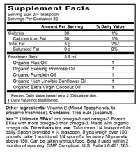 Load image into Gallery viewer, ULTIMATE EFAs Yes Parent Essential Oils Plant Based Organic Ingredients, Omega 3 6, Vegetarian So No Fishy Aftertaste, Keto Friendly, Based On The Peskin Protocol, 4oz Liquid