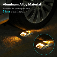 Load image into Gallery viewer, AGPTEK Solar Driveway Lights 12 Pack, Outdoor Deck Dock Marine LED Solar Powered Waterproof Driveway Marker Lights for Warning Step, Sidewalk, Pathway, Garden, Yard (Warm White)