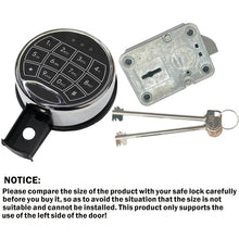 Load image into Gallery viewer, Digital Electronic Keypad Lock for Left Swing Bolt Safes, Gun Safe Lock Replacement, Time Delay Safe Lock Including 2 Emergency Keys for Locksmiths.