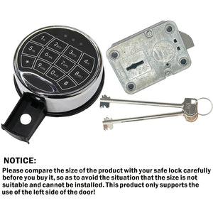 Digital Electronic Keypad Lock for Left Swing Bolt Safes, Gun Safe Lock Replacement, Time Delay Safe Lock Including 2 Emergency Keys for Locksmiths.