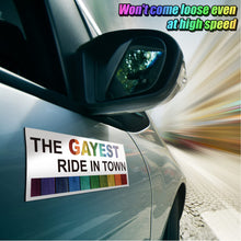 Load image into Gallery viewer, Frienda 10 Pcs Bumper Decals Funny LGBT Stickers Rainbow Bumper Prank Car Stickers Colorful Car Accessories for Truck Vehicle Luggage Window Refrigerator(Magnetic,Stylish Style)