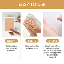 Load image into Gallery viewer, Tattoo Cover Up, Ultra Thin Tattoo Cover Up Patch for Tattoo, Scar, Birthmarks, Waterproof and Sweatproof, 6 Pcs