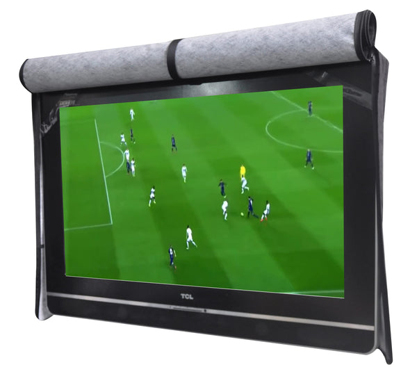 acoveritt Outdoor 75"-78" TV Set Cover,Scratch Resistant Liner Protect LED Screen Best-Compatible with Standard Mounts and Stands (Black)