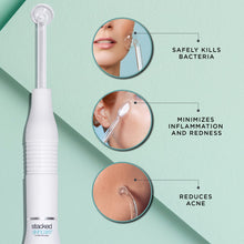 Load image into Gallery viewer, StackedSkincare High Frequency Facial Wand - Portable Skin Therapy Tool with Neon &amp; Argon Electrodes - Helps Support Clearer Looking Skin &amp; Scalp for Face, Hair, and Temporary Acne Appearance Care