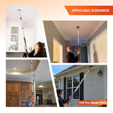 Load image into Gallery viewer, 26ft Reach Light Bulb Changer for High Ceilings Telescopic Light Bulb Extension Pole Changer 5-20ft Light Bulb Removal Tool with Baskets and Suction Cup