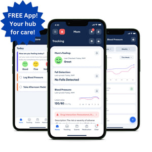 iGlucose Connected Glucose Monitor - Unlimited Test Strips & Lancets - Blood Sugar Testing Kit - Cell Enabled - Immediately Transmits Results & Alerts to SMS, Push & Email to Caregiver or User