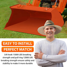 Load image into Gallery viewer, 2 Pack 3/8&quot; Tractor Bucket Hooks with D Ring, Grade 70 Forged Steel Bolt On Grab Hook for Tractor Bucket Compatible with Kubota, John Deere, Kiot, RV, UTV, Truck, Max 15,000 lbs,Orange