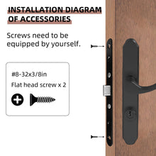 Load image into Gallery viewer, Storm Door 2 Piont Mortise Lock Body Replacement Fit for Pella Storm Door Handle Set Part (Black)