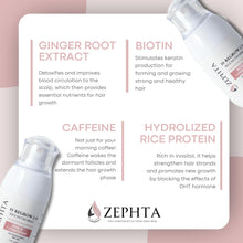Load image into Gallery viewer, Zephta H-Regrow 2.0 Hair Growth Serum for Women &amp; Men – Biotin &amp; Caffeine Spray for Thicker Hair – 1.7 Fl Oz – Hair Growth Spray for Thinning Hair