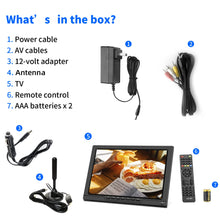 Load image into Gallery viewer, OAKCHA 13.3 Inch Small 720p TV,Portable TV with Antenna ATSC Tuner,HDMI/AV Input,USB Port,Rechargeable Battery Operated,Suitable for Kitchen RV Car Camping