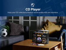 Load image into Gallery viewer, Emerson EPB-3004 Portable CD Player with AM/FM Radio, 20-Track Programmable Memory, High-Performance Speakers, AUX-in Jack, and Built-in Rechargeable Battery - Compatible with CD, CD-R/RW, CD-MP3