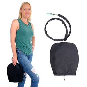 Inspired Comforts Slip on 2000ML Urine Bag Cover with Zipper Access & Tube Cover - Classic Black