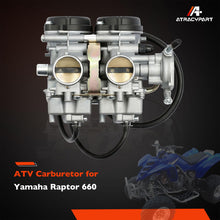 Load image into Gallery viewer, Carburetor Compatible with 2001-2005 Yamaha Raptor 660 660R YFM660 YFM660R ATV Carb with Air Filter Foam&amp;Fuel Valve Petcock Raptor Replace #5LP-14900-00-00 5LP-14900-20-00 5LP-14900-30-00